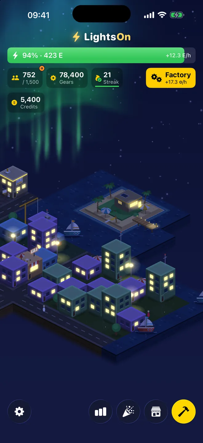 Northern lights — On some nights the sky above your city starts to glow.